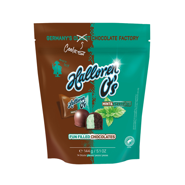 Mint & Chocolate Halloren O's, Karton mit 6x144g