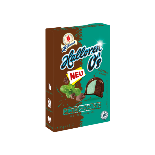 Mint & Chocolate Halloren O's, Karton mit 20x125g